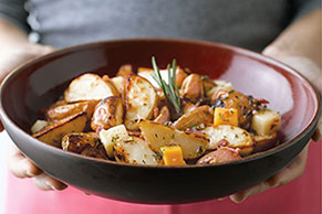 Roasted Potatoes With Bacon & Cheese